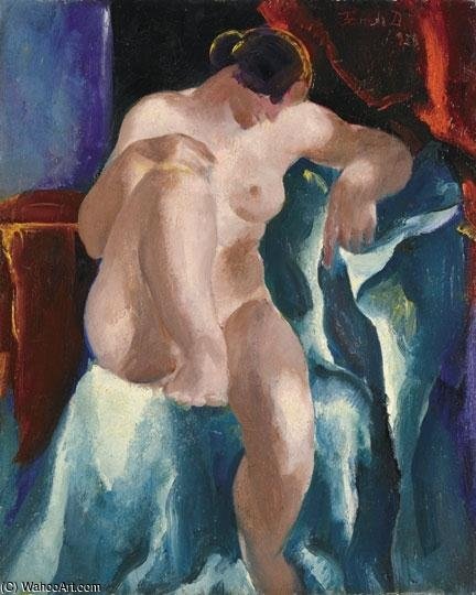 Nude In Front Of A Red Lambrequin — David Jandi