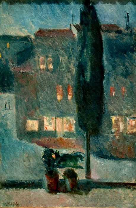 Cypres In Moonlight — Эдвард Мунк