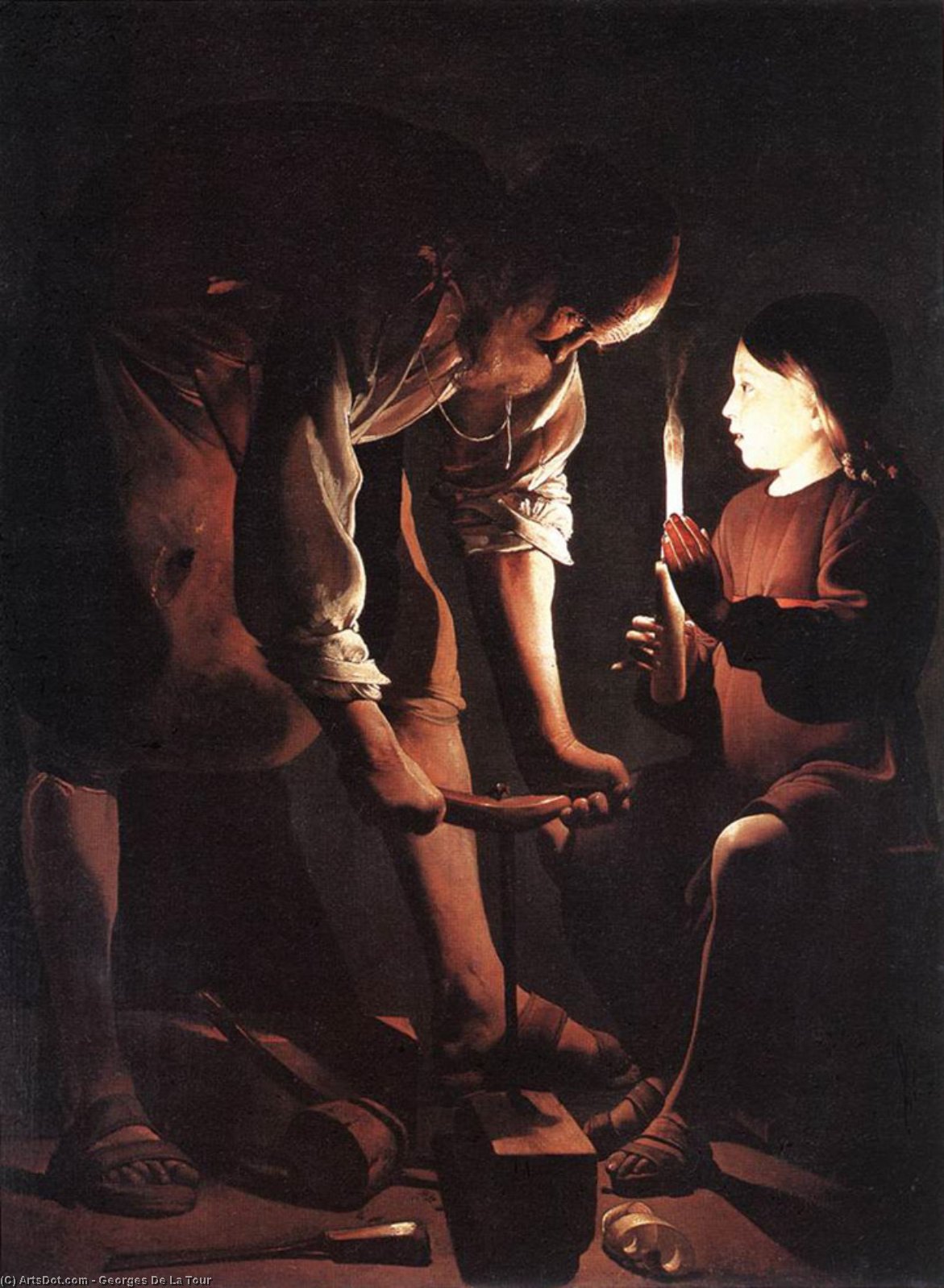 Cristo En El Taller De Carpintero — Georges De La Tour