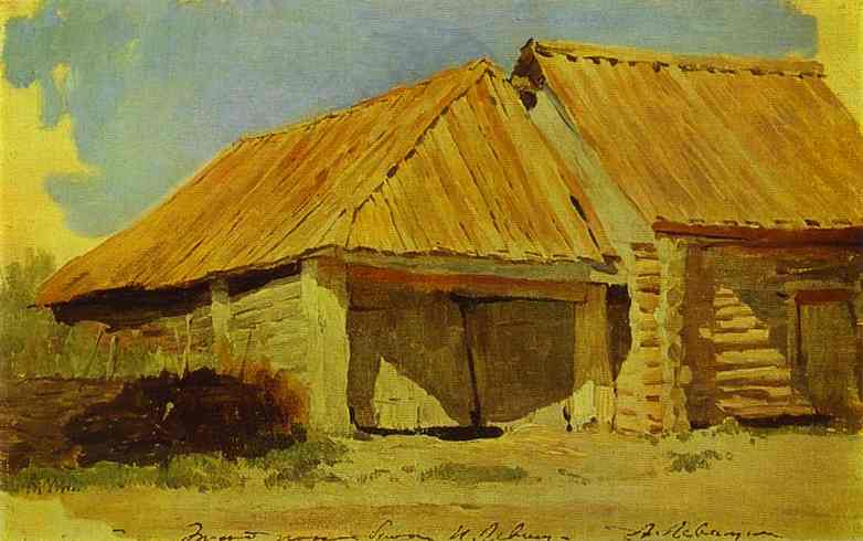 Barns - Study — Исаак Ильич Левитан