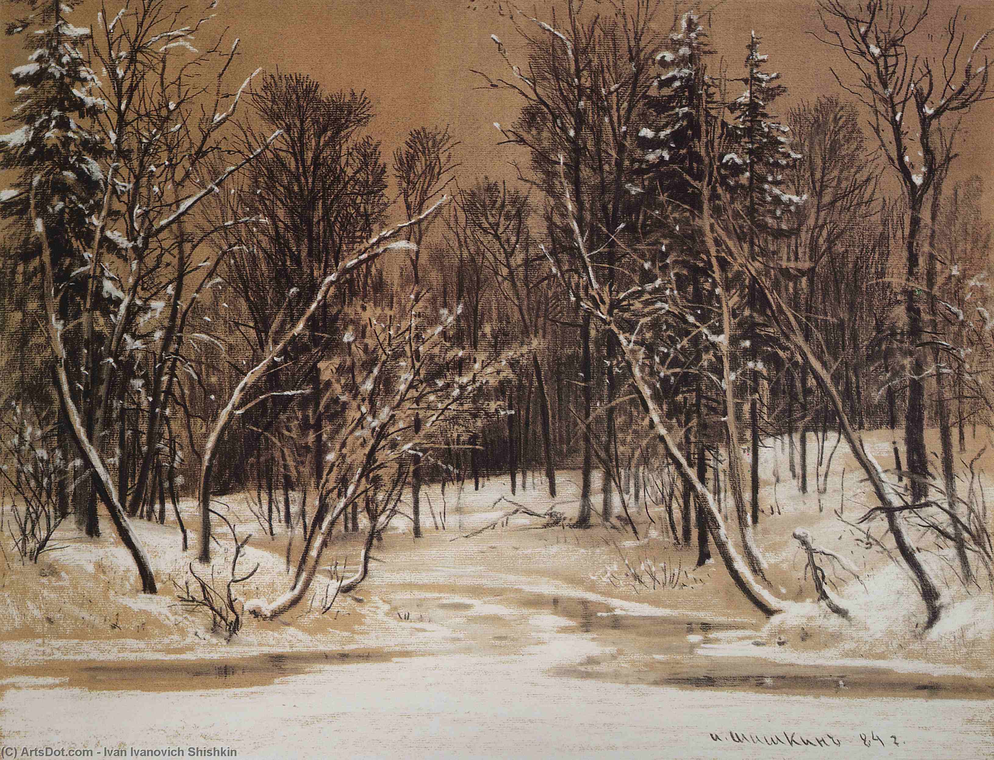 Forest In Winter — Ivan Ivanovich Shishkin