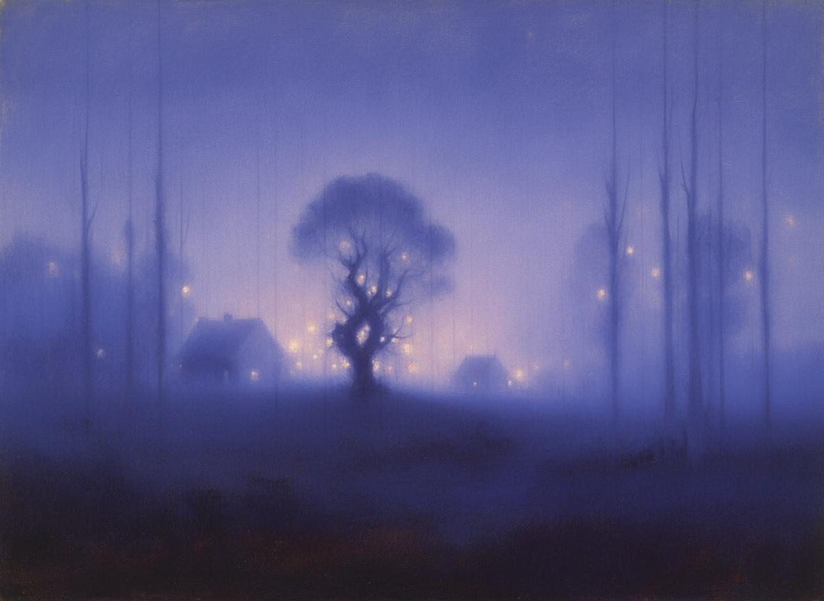 Leuchtende Einsamkeit Im Indigo-nebel — Sébastien Sanchez