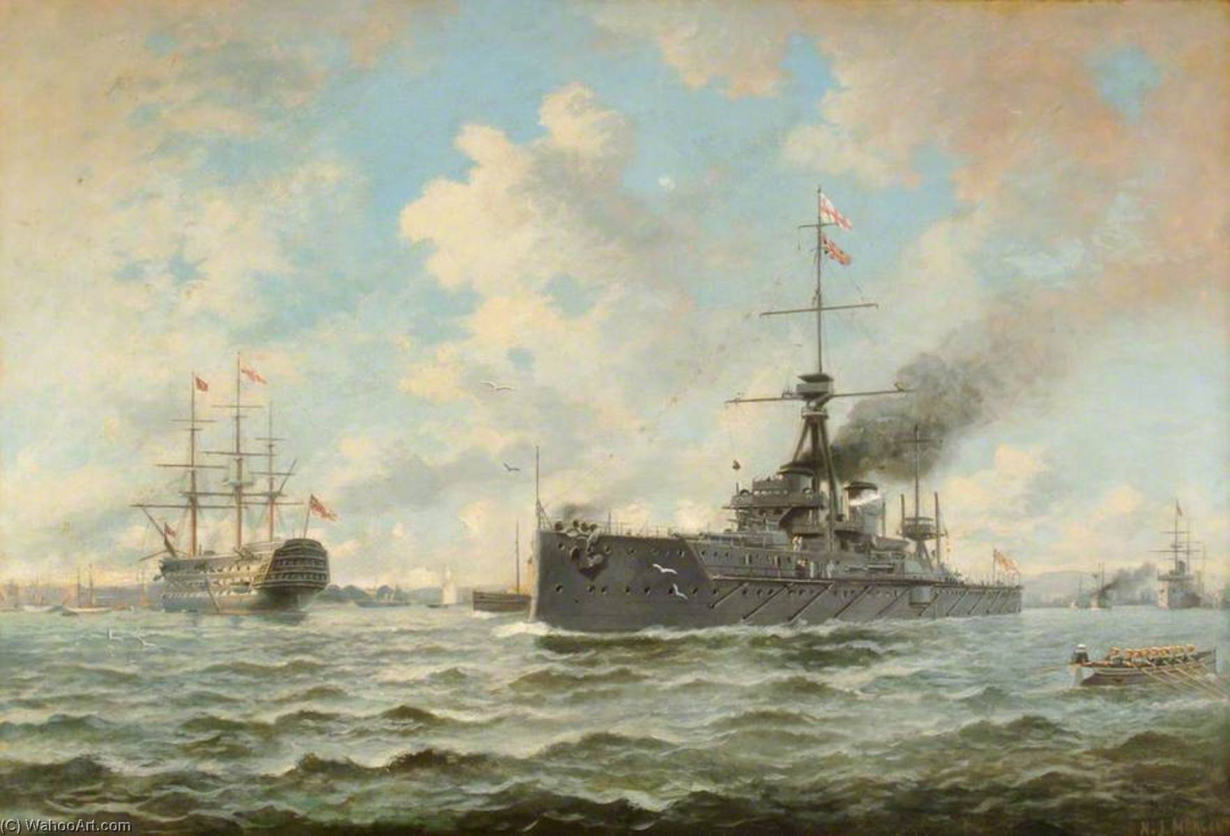 'dreadnought' And 'victory' At Portsmouth — Henry J Morgan