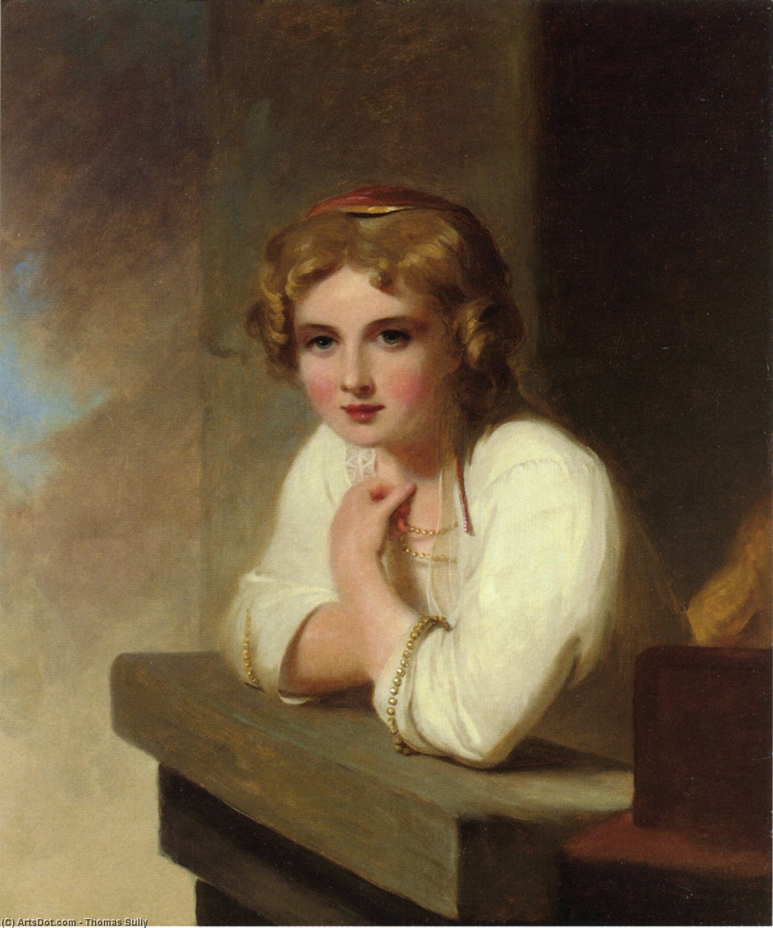 Peasant Girl (after Rembrandt's Young Girl Leaning On A Wiindowsill'')'' — Thomas Sully