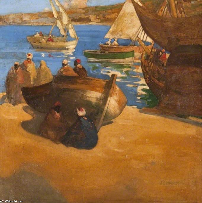 On The Beach At Tangier — John Duncan Fergusson