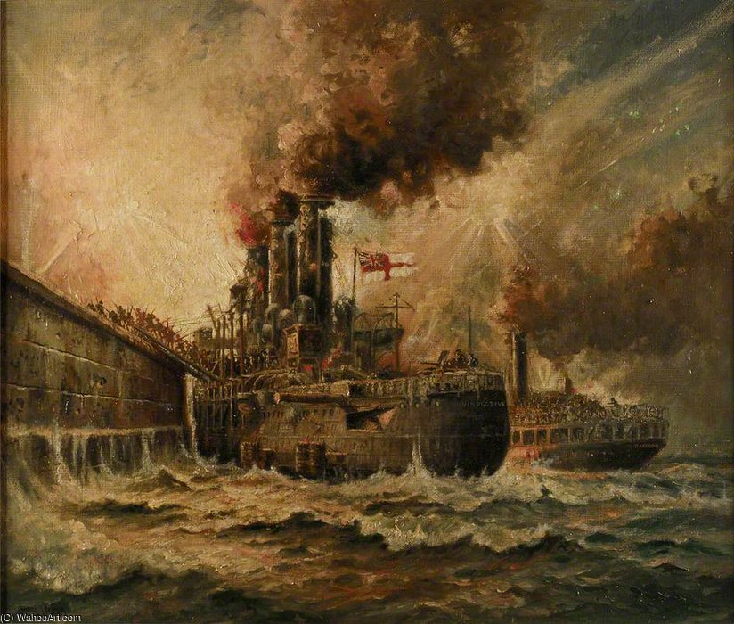 Hms 'vindictive' At Zeebrugge — Чарльз Джон Де Лакли