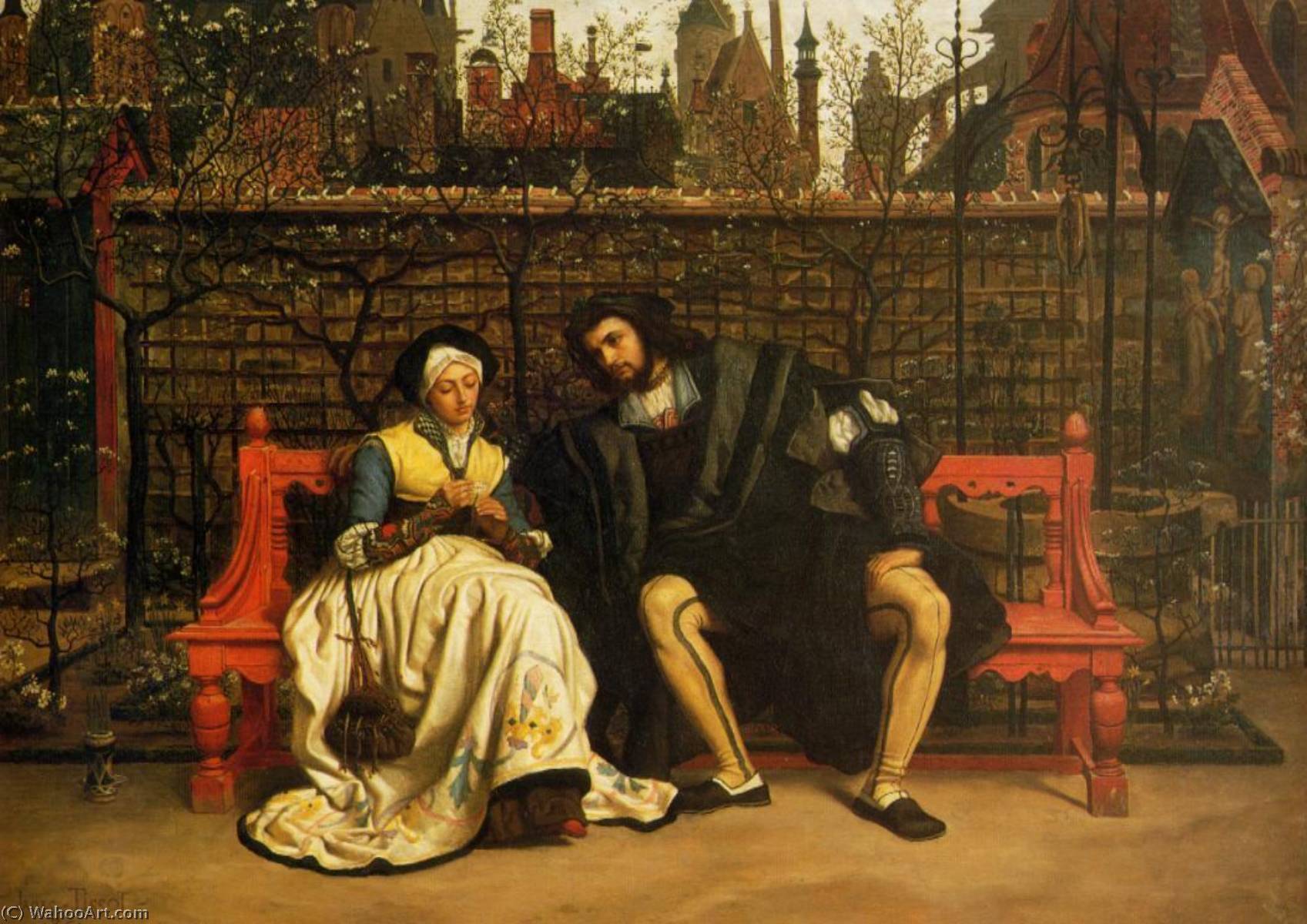 Fauste And Marguerite In The Garden — Jacques Joseph Tissot
