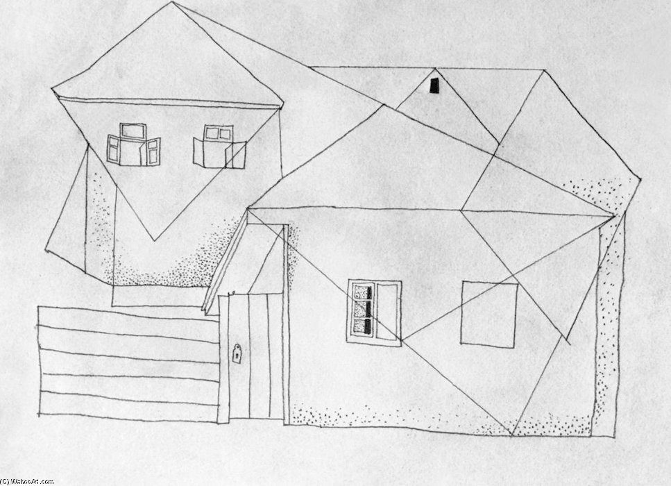 Houses At Szentendre — Lajos Vajda