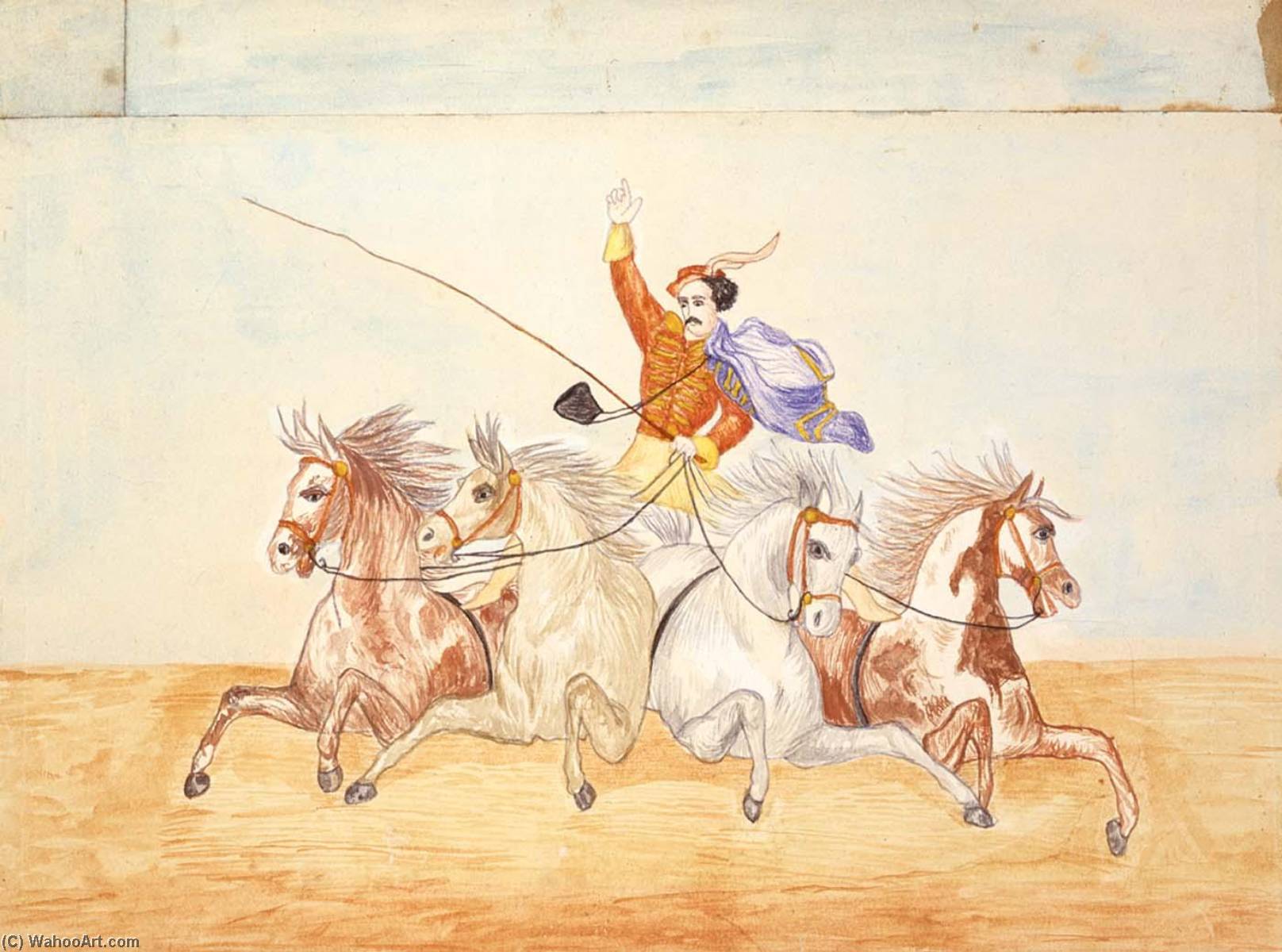Acrobat Rider On Four Horses — Lawrence W Ladd