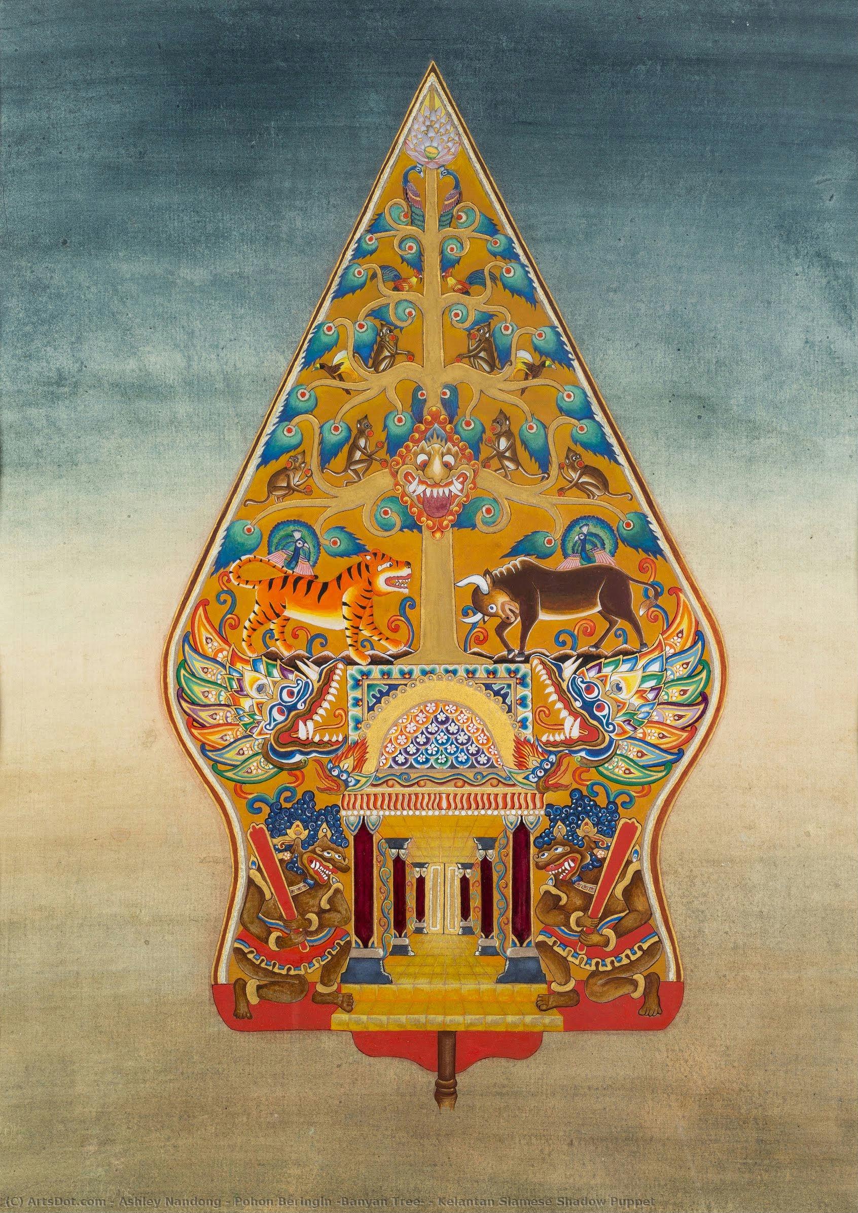 Pohon Beringin (banyan Tree) - Kelantan Siamese Shadow Puppet — Ashley Nandong