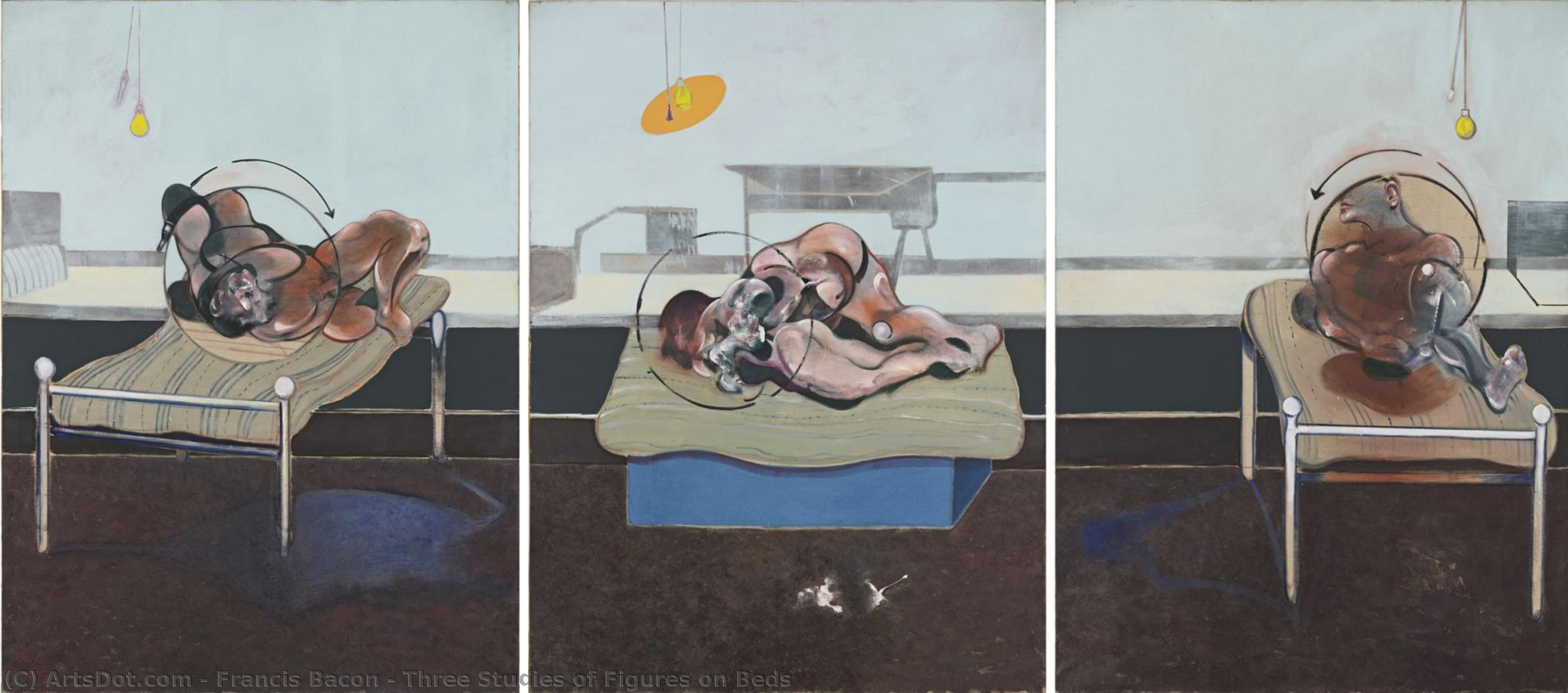 Three Studies Of Figures On Beds — Френсис Бејкон