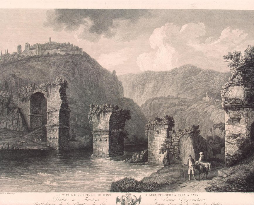 Ruins Of The Augustus Bridge At Narni — Georg Abraham Hackert