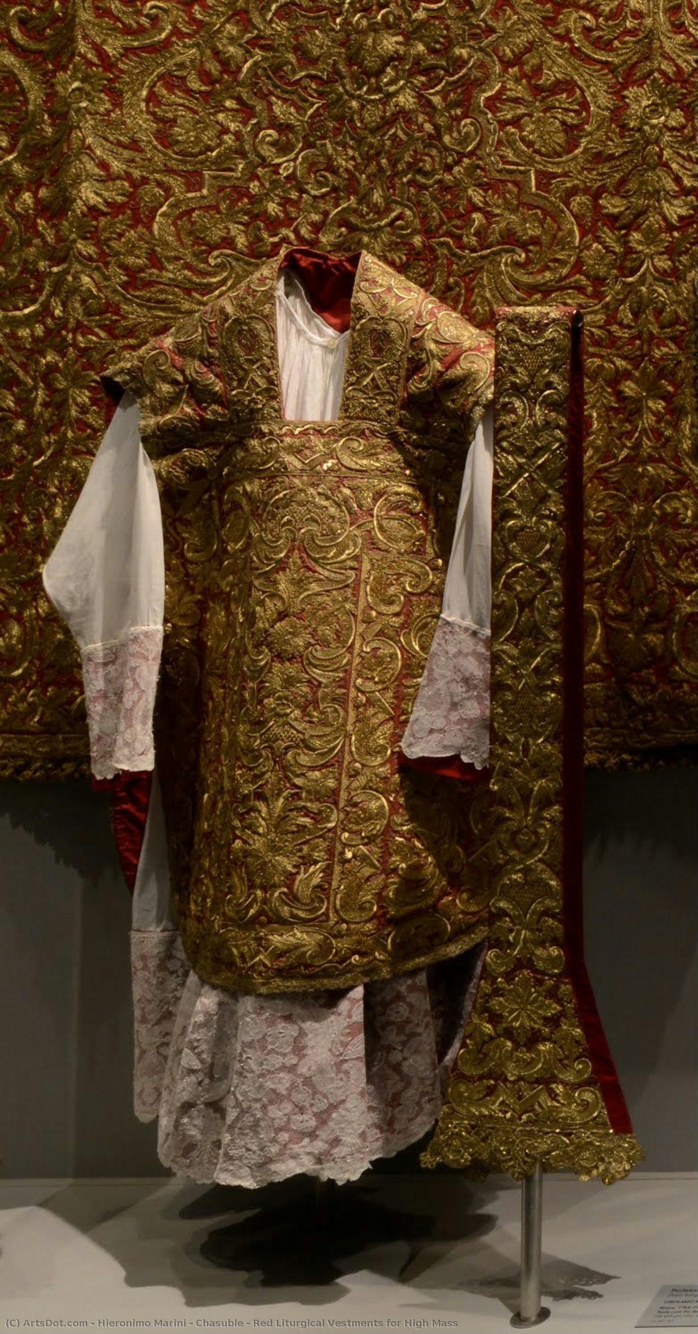 Chasuble - Red Liturgical Vestments For High Mass — Hieronimo Marini