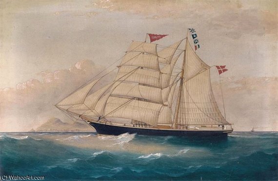 The Brigantine Birgitte Inward Bound For Liverpool Off Hollyhead — William H Yorke