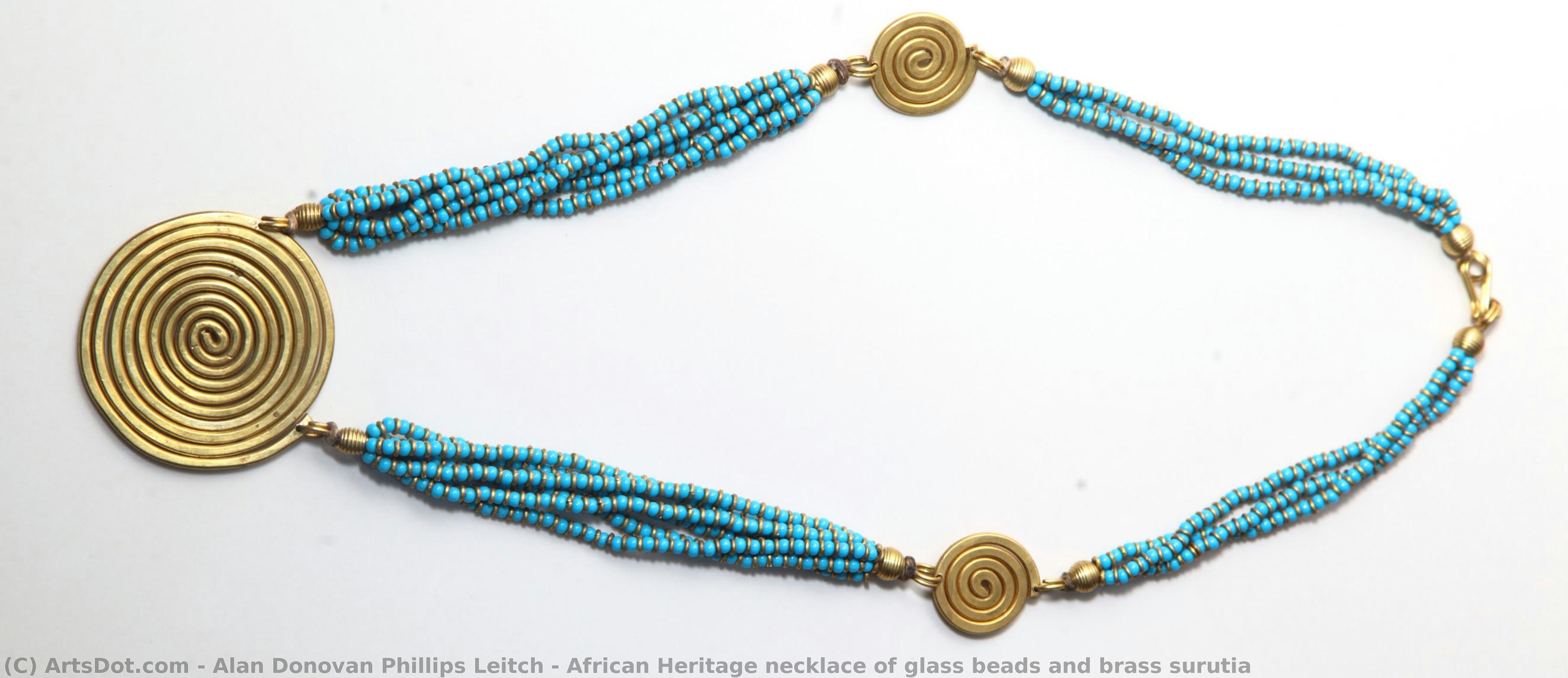 African Heritage Necklace Of Glass Beads And Brass Surutia — Alan Donovan Phillips Leitch