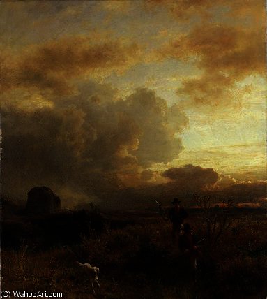Clearing Thunderstorm In The Countryside — Оswald Аченбах