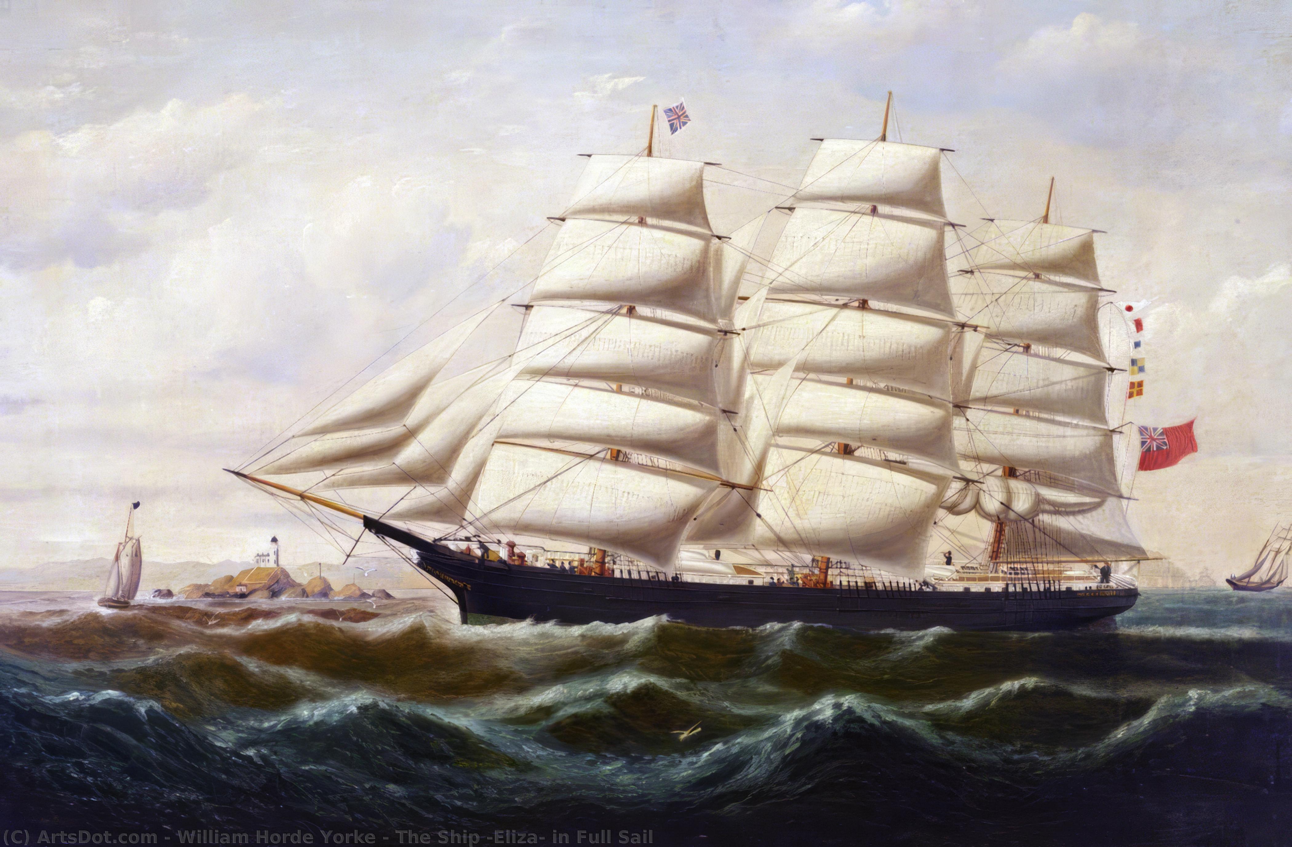 The Ship 'eliza' In Full Sail — William Horde Yorke