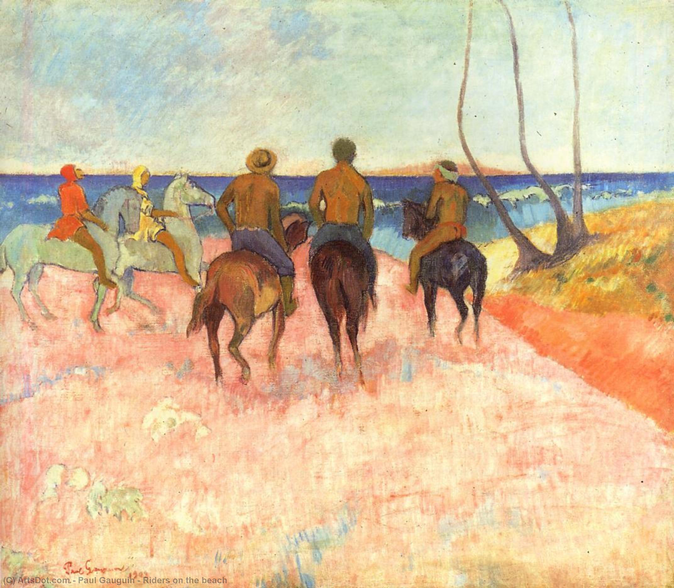 Rider Auf Dem Strand — Eugène Henri Paul Gauguin