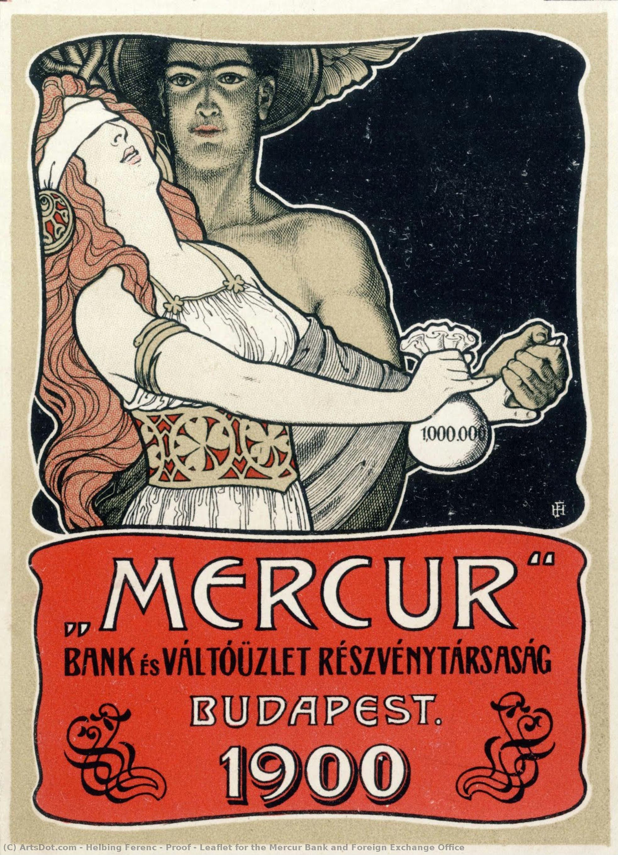 Proof – Leaflet For The Mercur Bank And Foreign Exchange Office — Ferenc Helbing