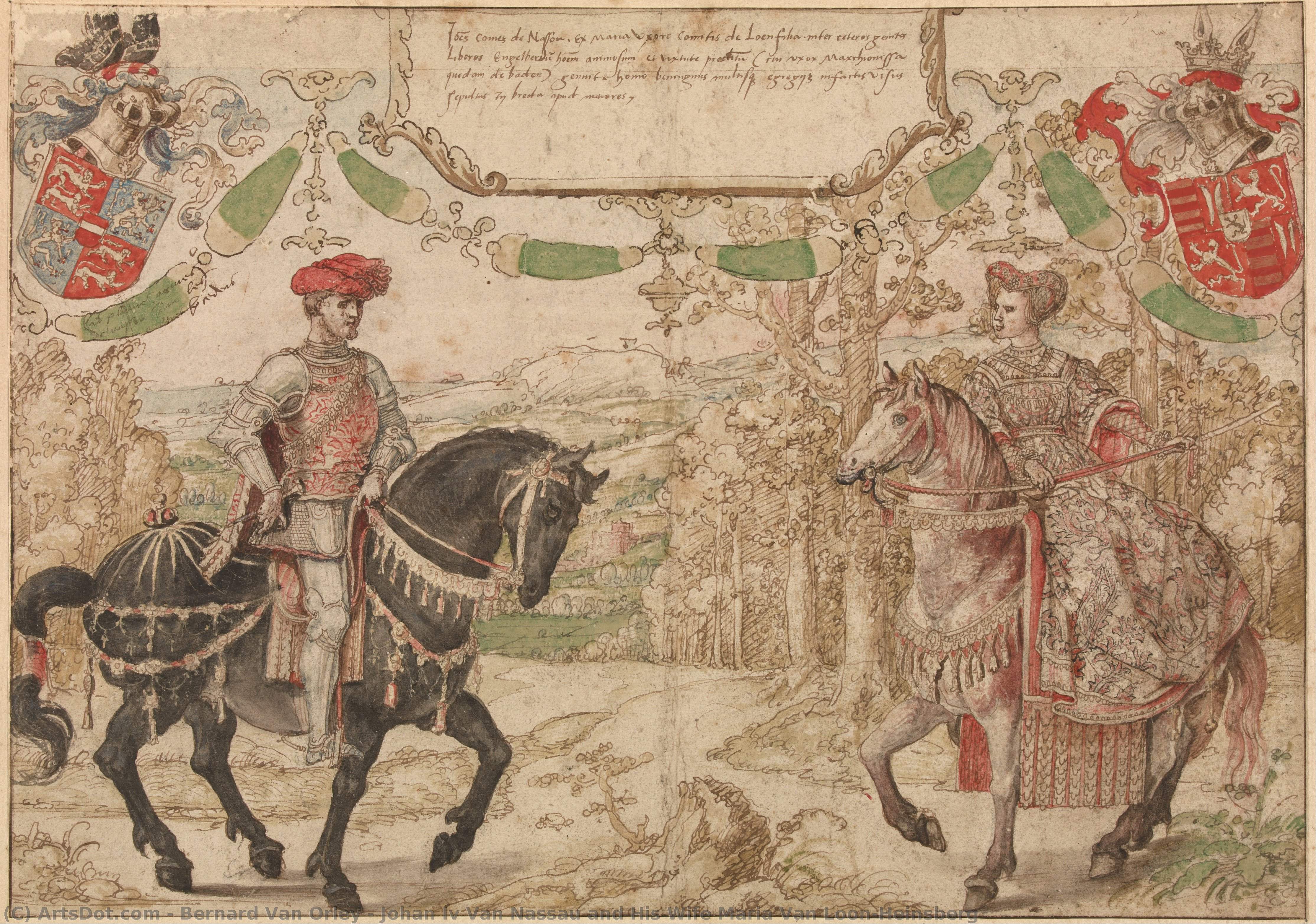 Johan Iv Van Nassau And His Wife Maria Van Loon-heinsberg — Bernard Van Orley