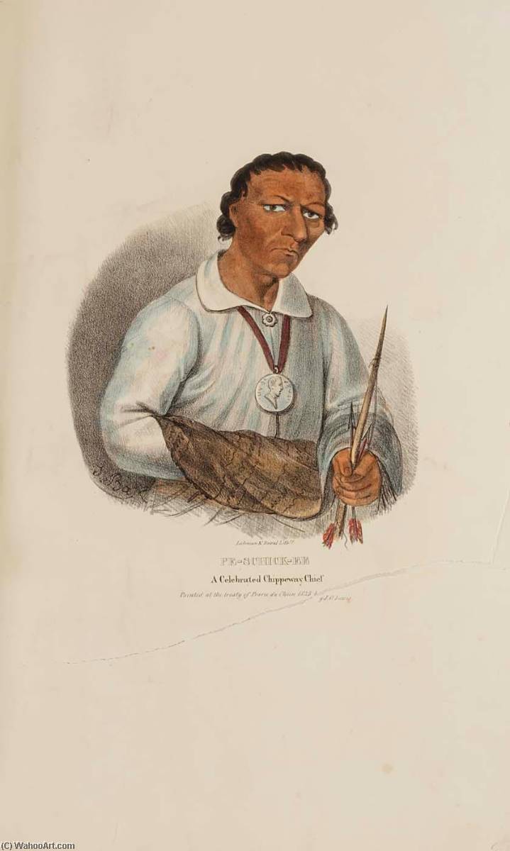 Pe Schick Ee A Celebrated Chippeway Chief, From The Aboriginal Portfolio — James Otto Lewis