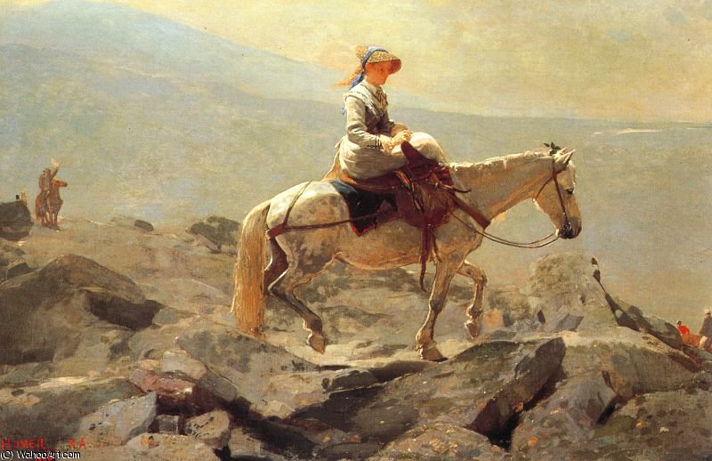 The Bridle Path, White Mountains, Oil On Canvas, — Winslow Homer