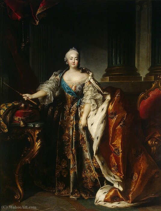 Portrait Of Elizabeth Of Russia — Jean Louis Tocqué