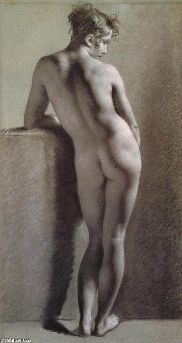 Standing Female Nude Seen From The Back — Pierre-paul Prud'hon