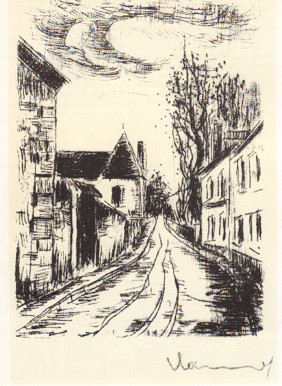 Lithography For Men Abandoned By Georges Duhamel — Maurice De Vlaminck