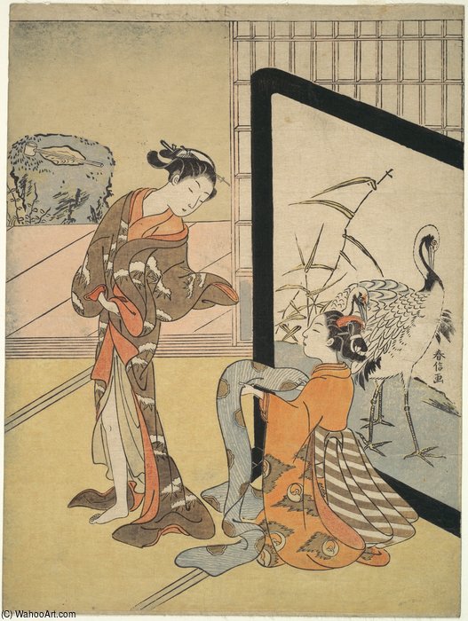 A Girl Dressing — Suzuki Harunobu
