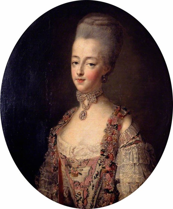 Marie Antoinette, Queen Of France, In A Court Dress — François Hubert Drouais