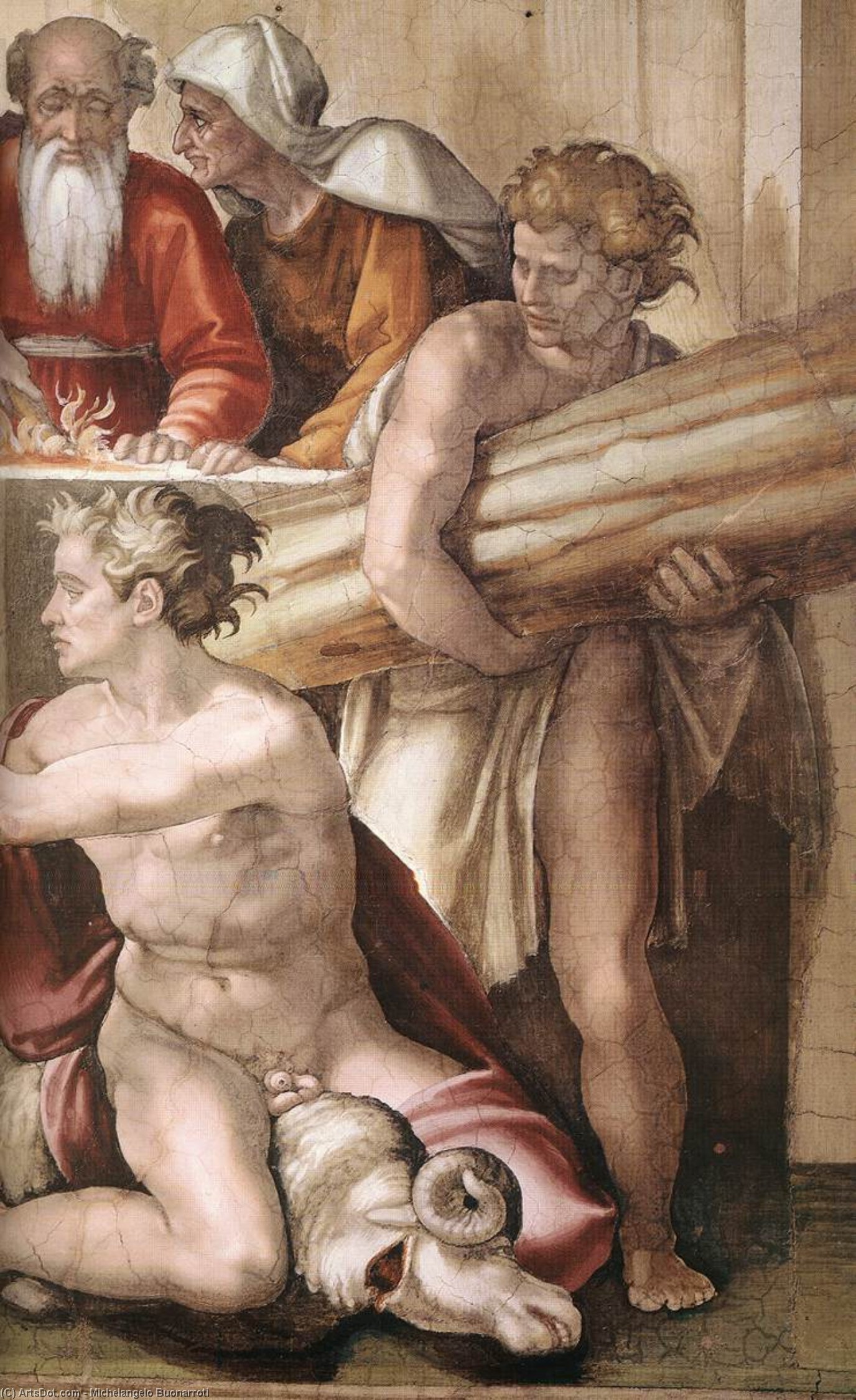 Sacrifice Of Noah (detail) — Michelangelo Buonarroti