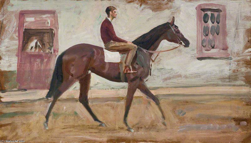 A Lad On A Racehorse — Sir Alfred James Munnings