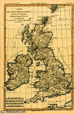 The British Isles, Including The Kingdoms Of England, Scotland And Ireland, From 'atlas De Toutes Le — Rigobert Bonne (charles Marie Rigobert Bonne)