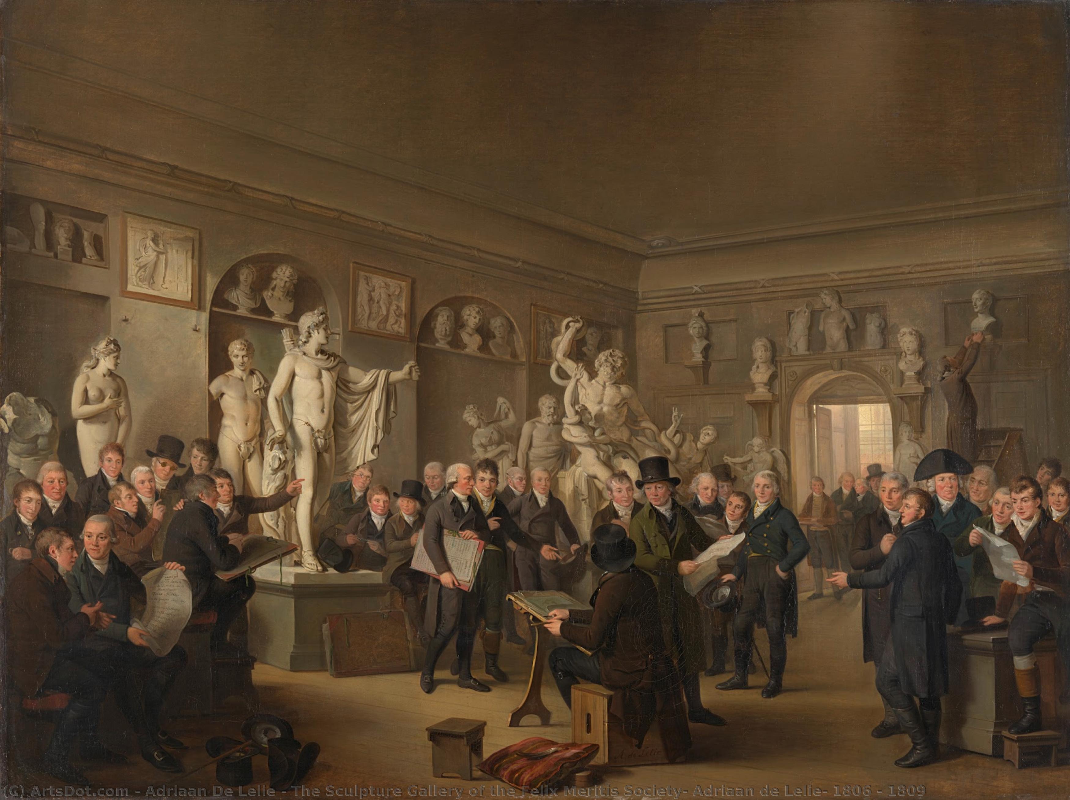 The Sculpture Gallery Of The Felix Meritis Society, Adriaan De Lelie, 1806 - 1809 — Adriaan De Lelie
