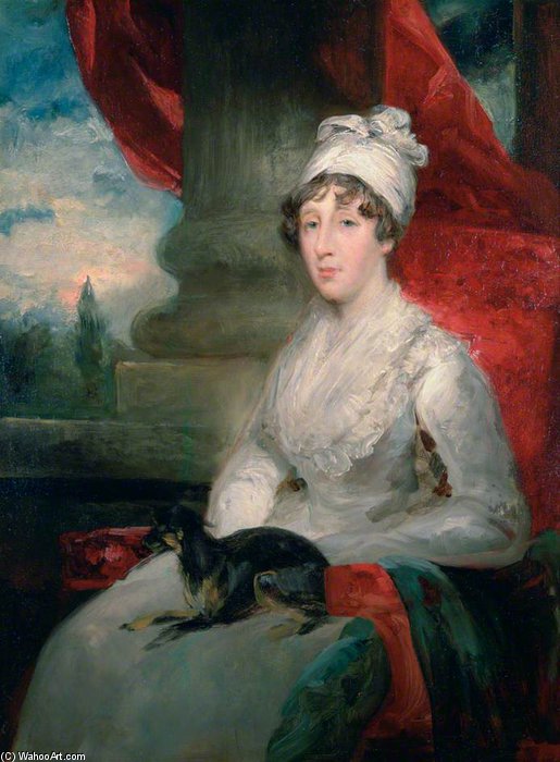 An Unfinished Portrait Of Mrs Soane, Painted From A Pencil Sketch By J. Flaxman, Ra And A Miniature — John Jackson