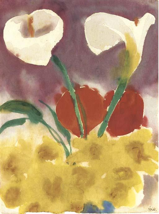 Daffodils And Calla — Емил Нолде