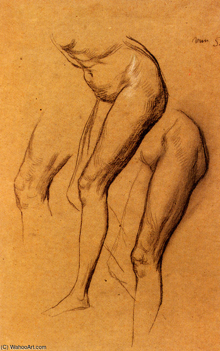 Nude Studies Of Long Mary Two Being Studies For Eve — George Frederic Watts