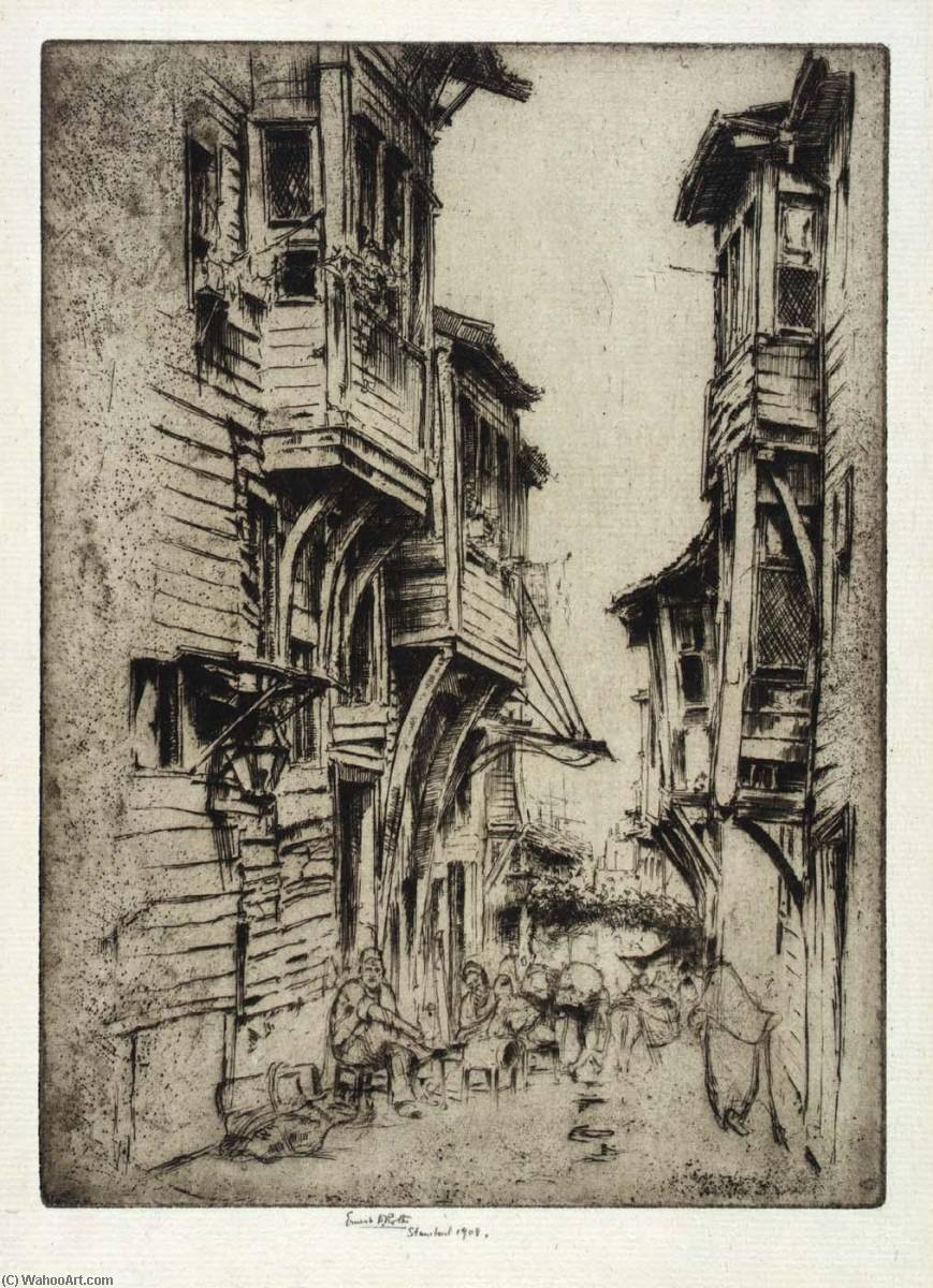 Street In Galata, Constantinople — Ernest D Roth
