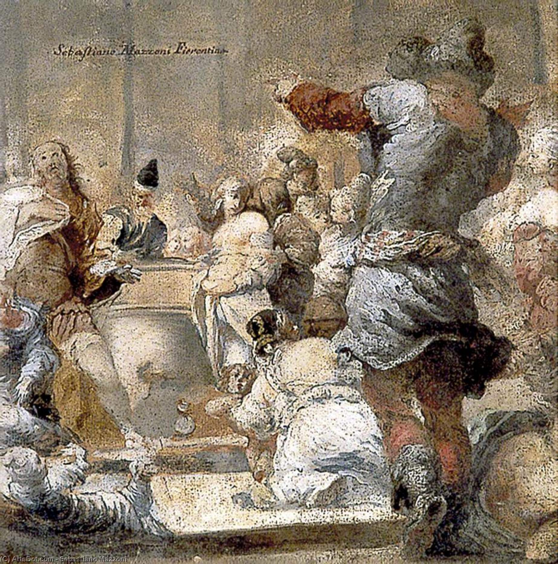 Study For The Sacrifice Of Jephthah — Sebastiano Mazzoni