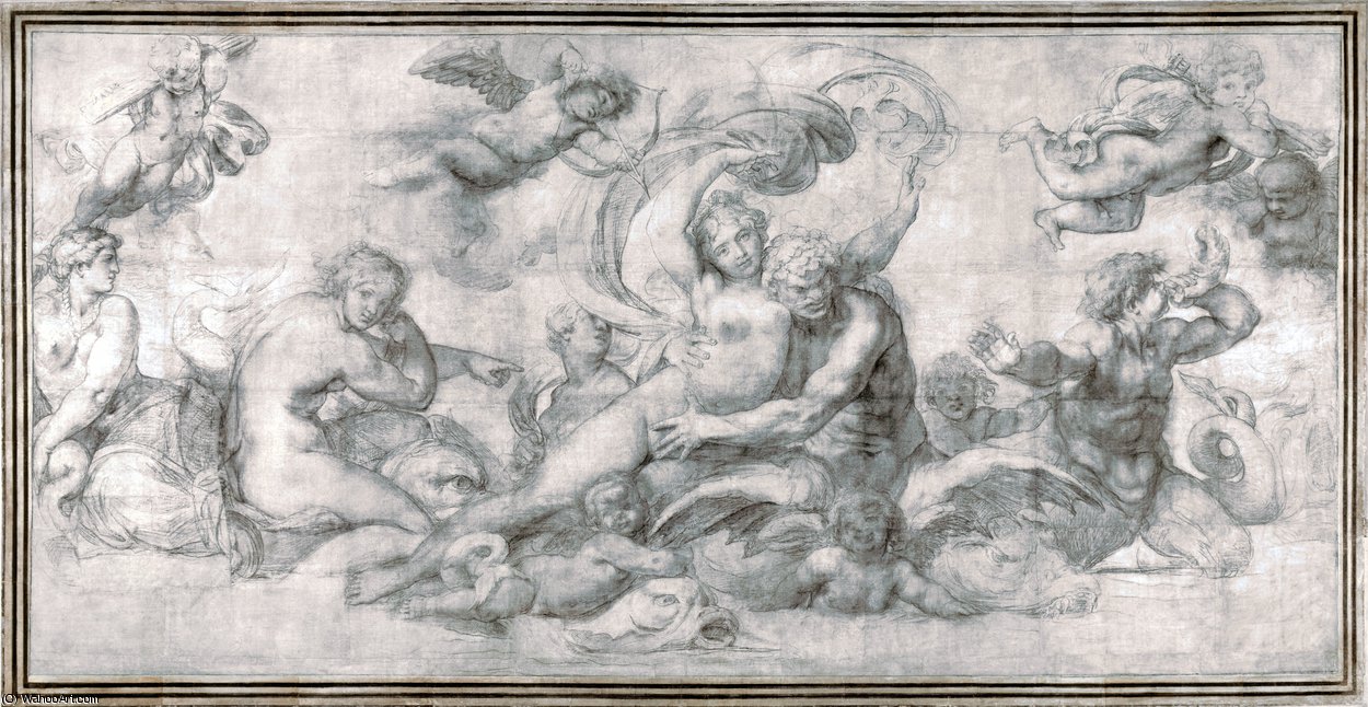 A Woman Borne Off By A Sea God — Agostino Carracci