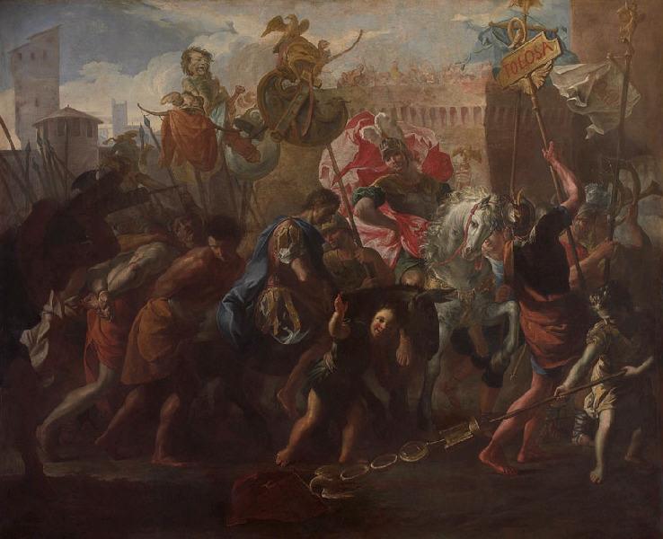 Le Roi Théodoric Ier Mène Le Comte Litorius Captif À Toulouse — Antoine Rivalz