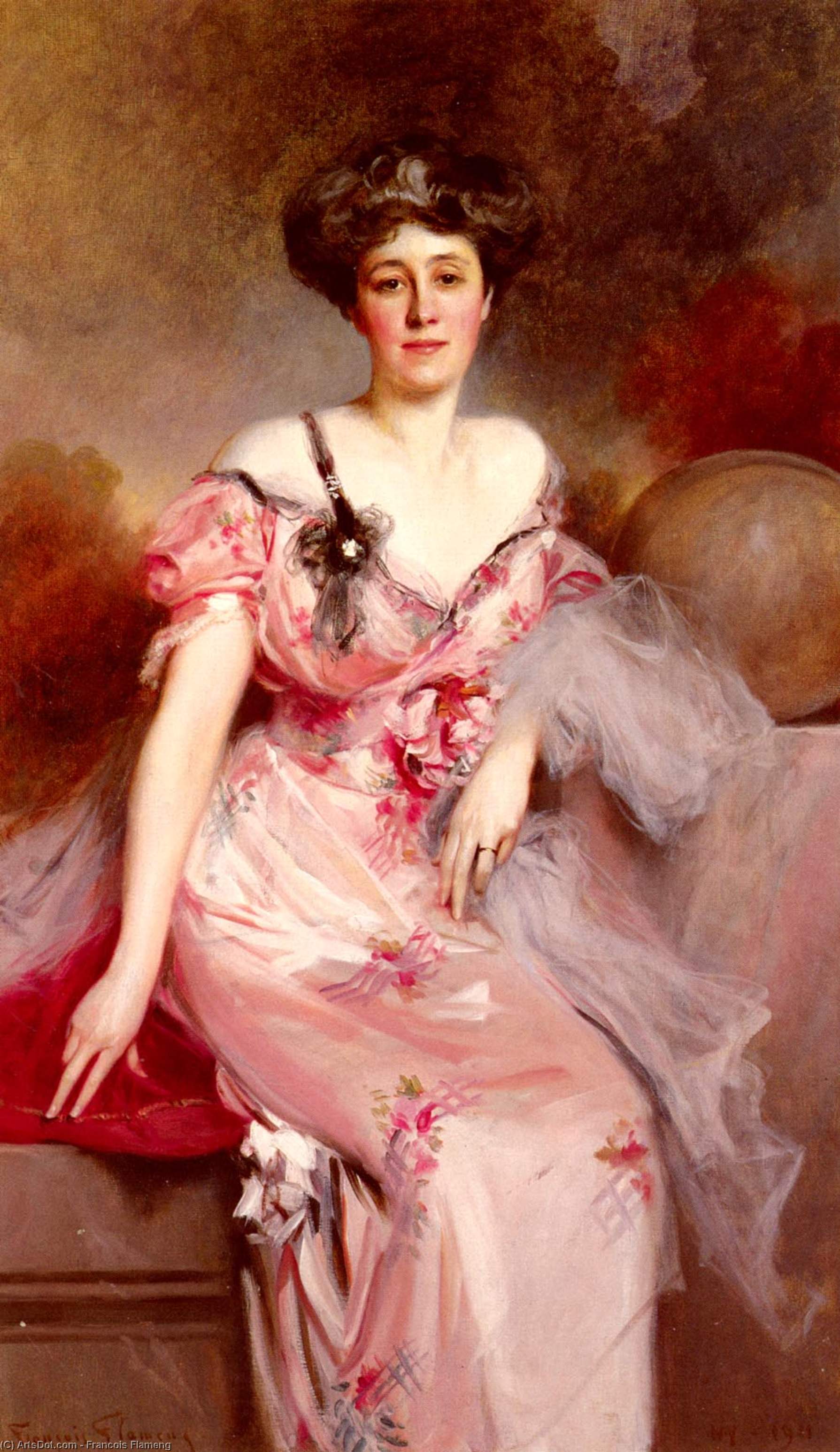 Portrait Of Mrs. D — François Flameng