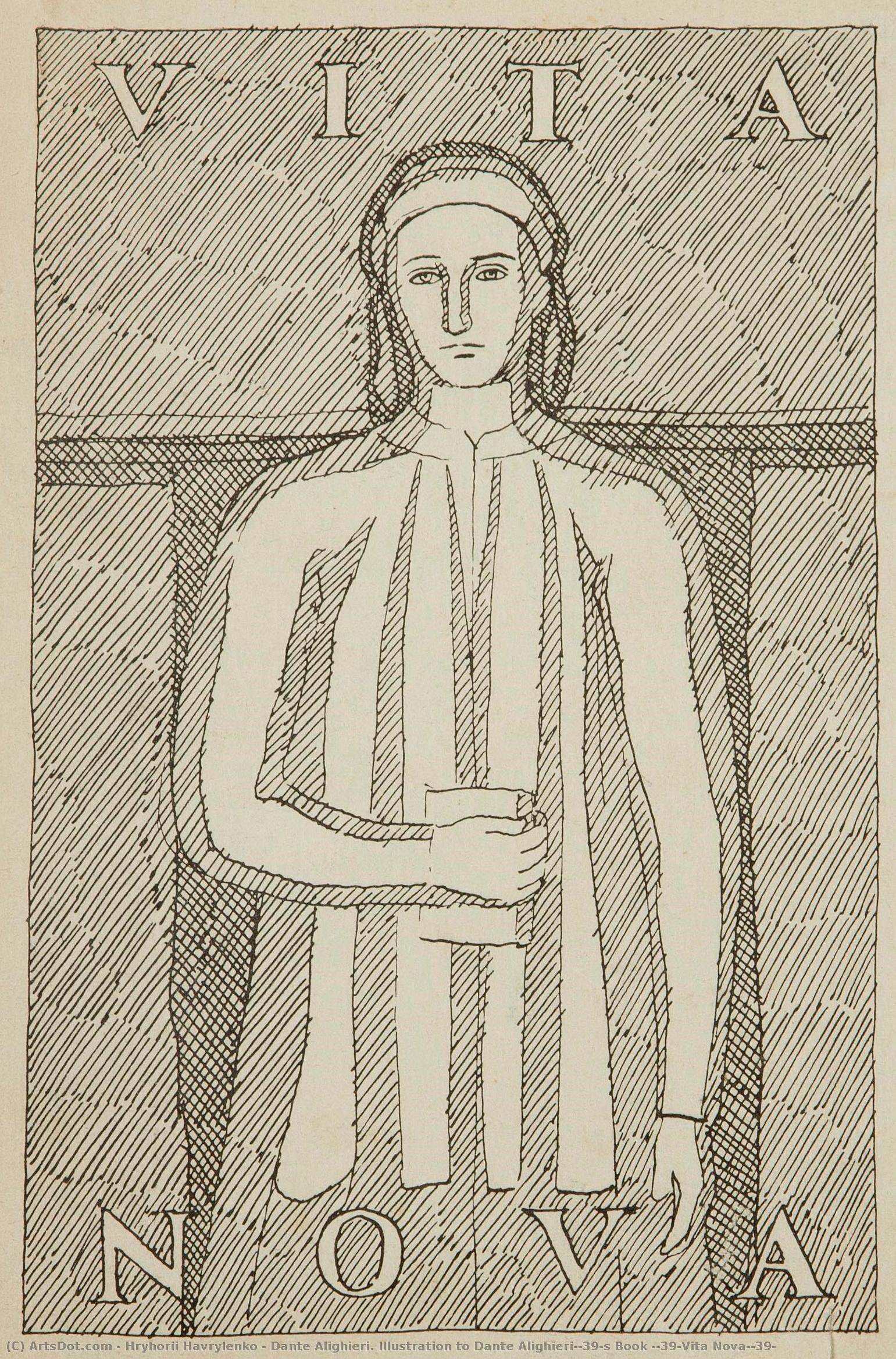 Dante Alighieri. Illustration To Dante Alighieri's Book 'vita Nova' — Hryhorii Havrylenko