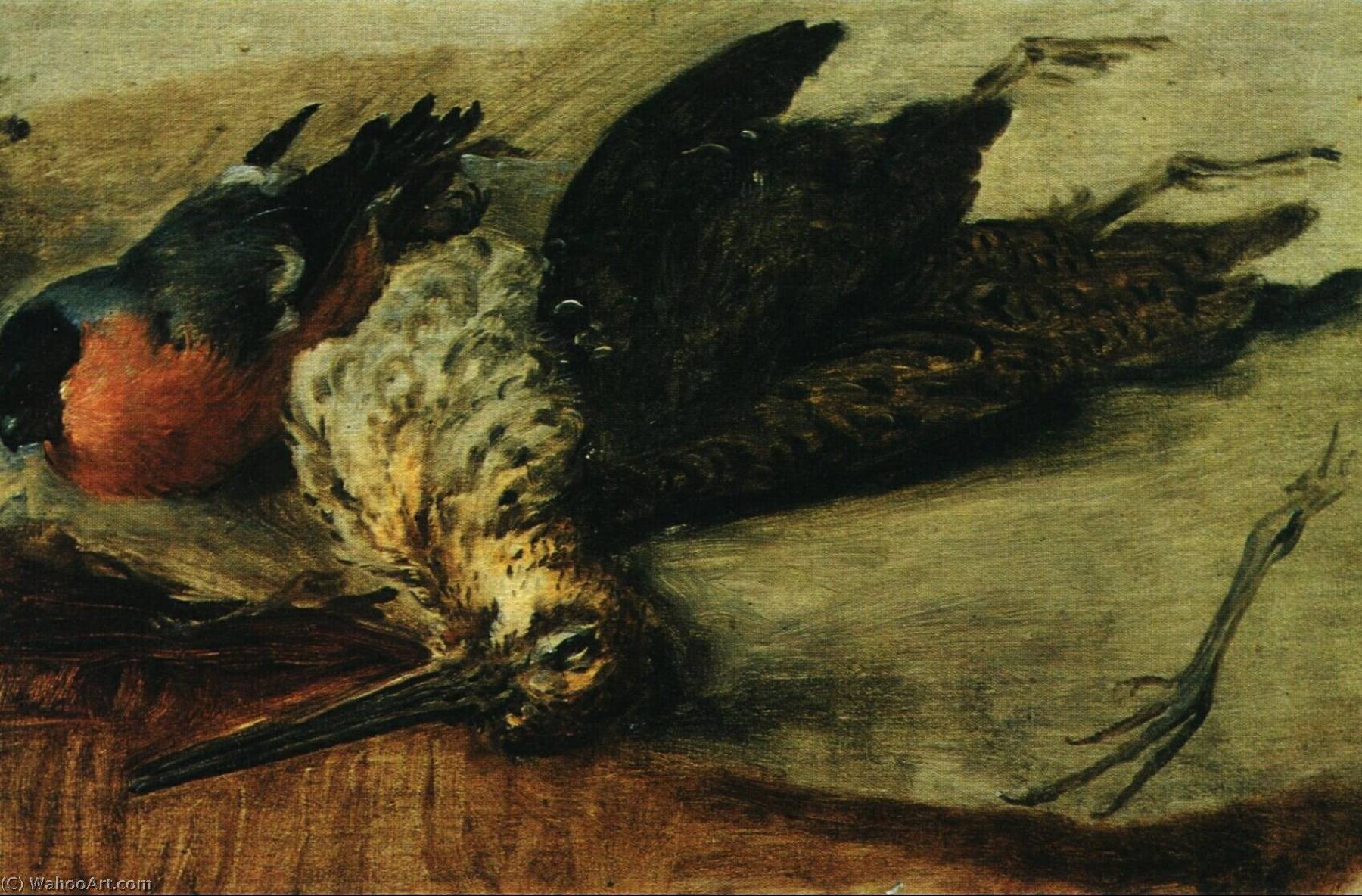 Grouse And Bullfinch. Study — Wassili Tropinin