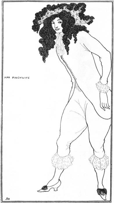 Mrs Pinchwife Country Wife By Wycherley — Aubrey Vincent Beardsley