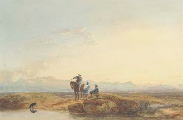 Figures In Highland Dress — David Cox