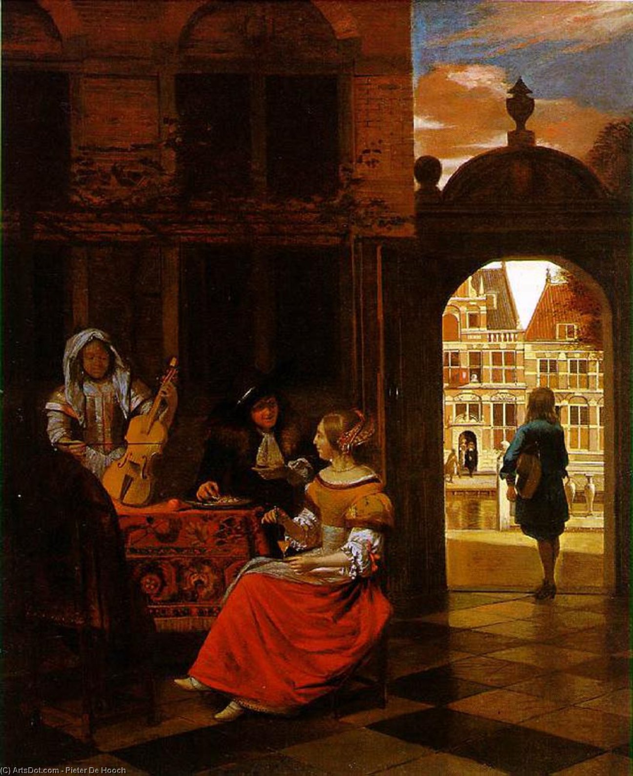 Musical Party In A Courtyard — Питер Де Хух