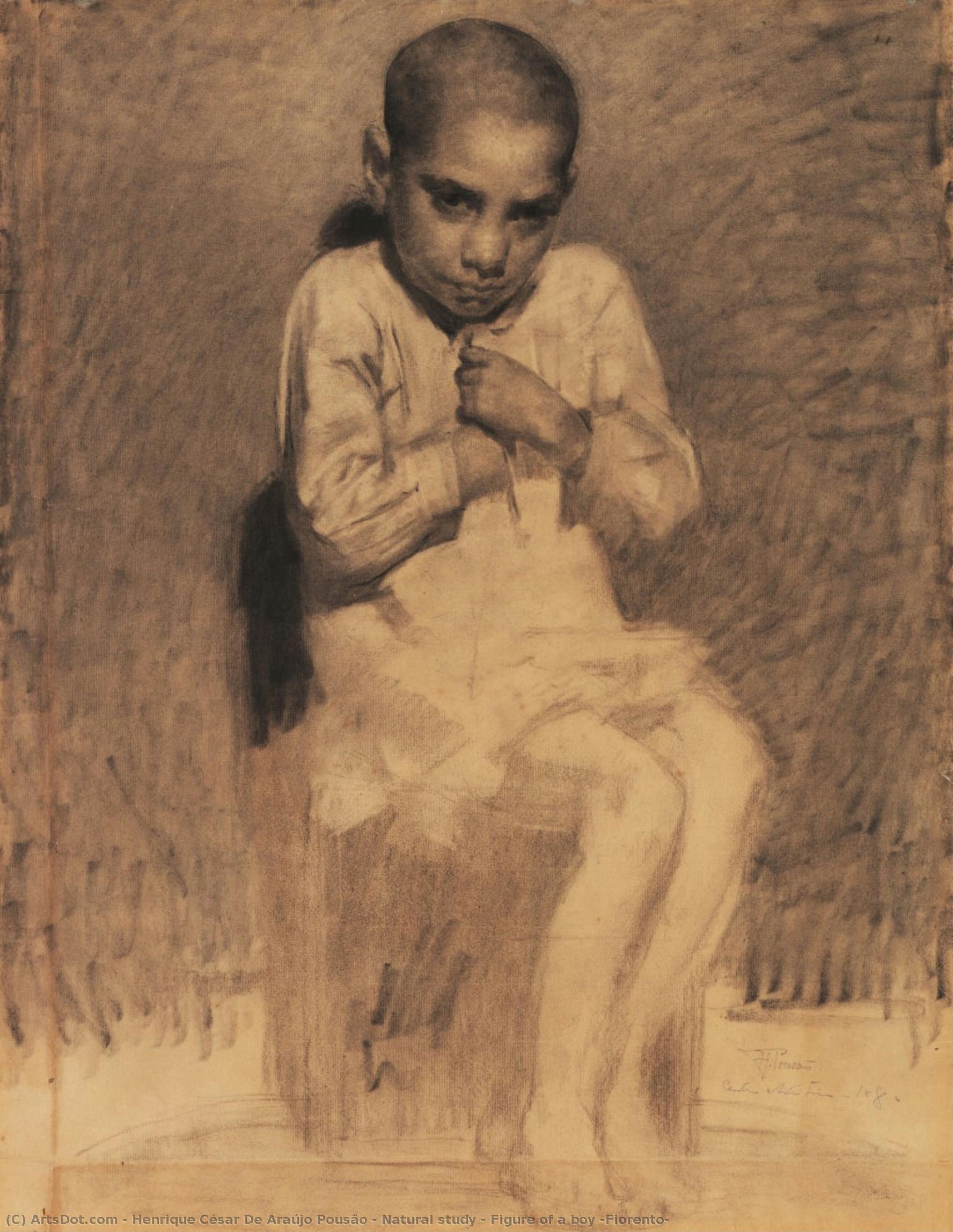 Natural Study - Figure Of A Boy (fiorento) — Henrique César De Araújo Pousão
