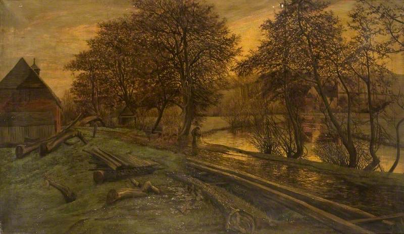 A Timberyard On The Wey, Guildford — Edwin Edwards